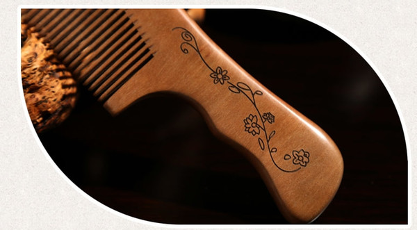 Mahogany comb massage anti-static ebony curls household small comb long hair comb hair salon