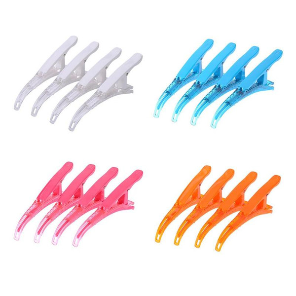 4pcs Plastic Elastic Hair Clips Antislip Hairpin Hairdressing Kit for Pro Salon Hair Care Styling Tools