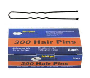 Professional hair accessories standard black tassel hair clip metal steel wire shaped clip hair pins per box