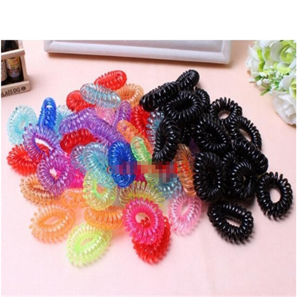 1000pcs/lot Free Chirldren Girls women Fashionable Telephone Line Elastic Hair Bands Hair ties hair ring accessory 0716ayq