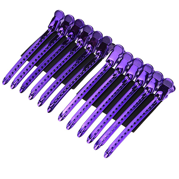 12pcs/set Metal Alligator Hair Clip Hairdressing Clamp Hairpins Diy Barber Pro Salon Hair Styling Tools