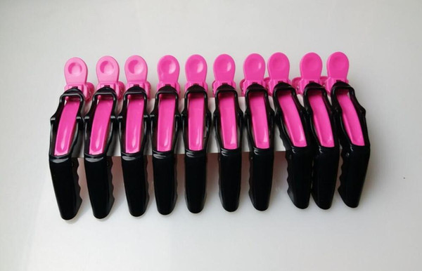 Wholesale- Croc Hair Clip Hair Grip Clips GIC-HA608 Wholesale 10PCS Plastic Professional Hairdressing Salon Section