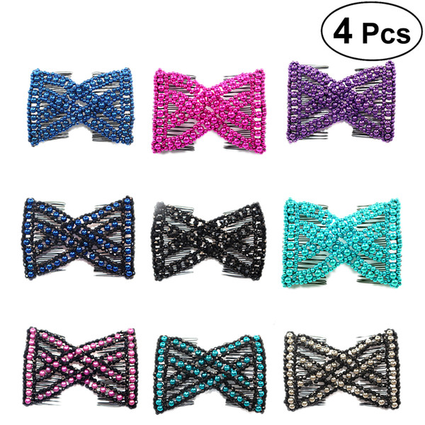 1 pc Magic Hairpins Variety Stretchy Fashion Beaded Hair Clips Hair Styling Accessories Combs for Women Girls