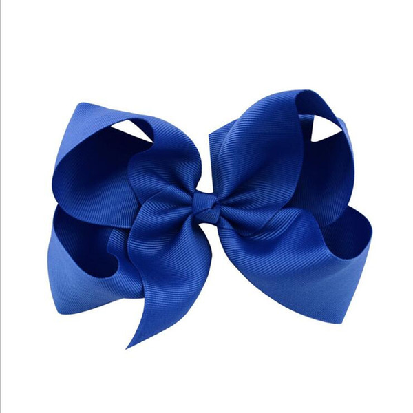 hot 40 Colors 6 Inch Fashion Baby Ribbon Bow Hairpin Clips Girls Large Bowknot Barrette Kids Hair Boutique Bows Children Hair Accessories