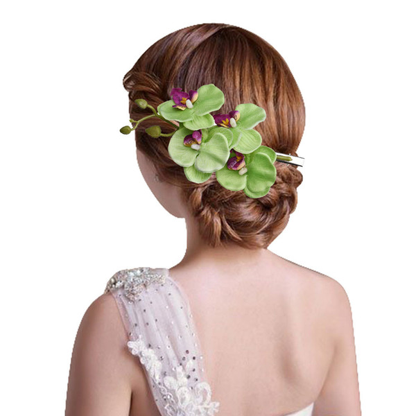 kai yunly 1PC Womens Flower Hair Clip Hairpin Bridal Hawaii Party Green Aug 24