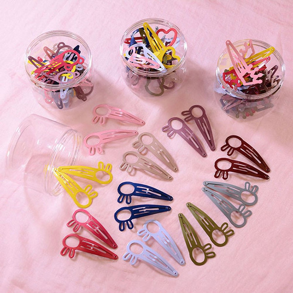 20PCS Mix Color Hair Clips Flower Star Crown Cartoon Assorted Lovely Kids Hairpin BB Clip Women girls Hair Accessories