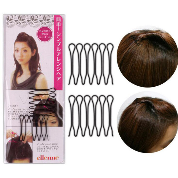 Professional Roll Curve Clip High Quality Metal Hair Pin Invisible Bang Fringe Hair Comb Clips Black