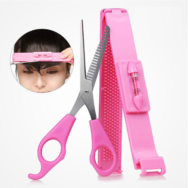 2PCS Hair Tools Bangs Hair Clip Trimmer Clipper Hand Cut Bangs Cutter Tool