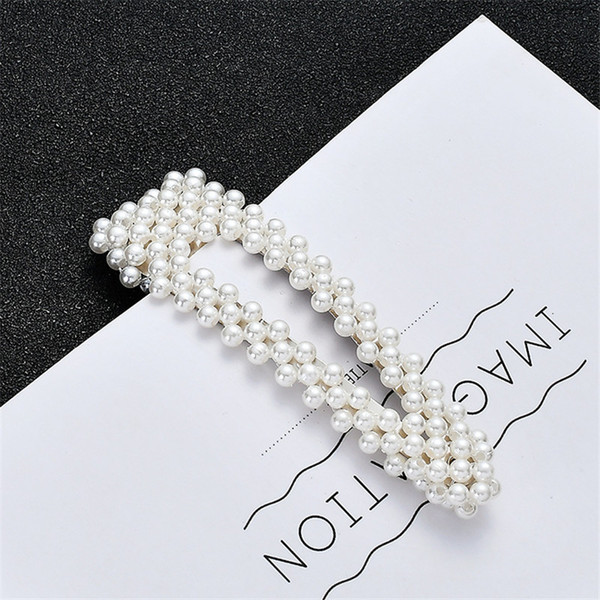 Korea Fashion Solid Pearl Hair Clips for Women Girls Hair Barrette Hairpins Trendy Handmade Hair Styling Accessories Gifts