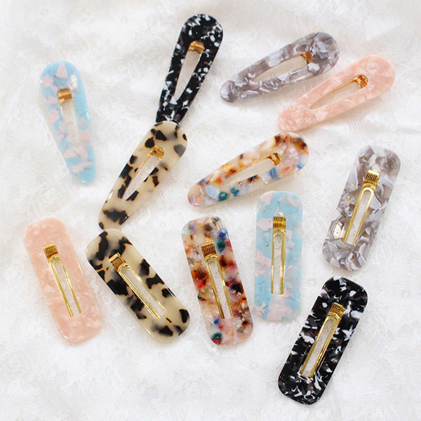 Fashion Women Vintage Leopard Hair Clip Geometric Waterdrop Barrette Hairpin Accessories Hair Clip Styling Tools New arrive