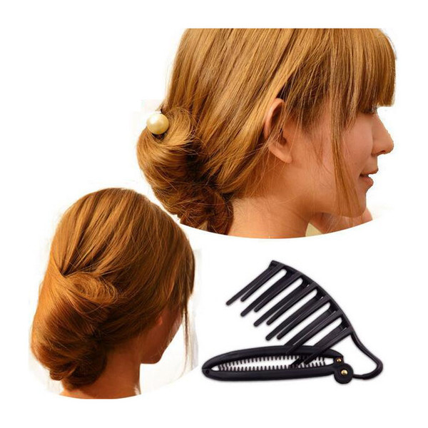 New Women Hair Styling Clip Bun Maker Comb Braid Tool Fashion Salon Home Use Hair Accessories