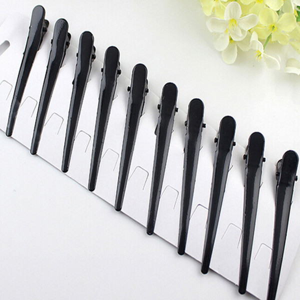 10Pcs DIY Black Metal Single Prong Hairstyle Alligator Hair Clip Large Barrettes Headwear For Women Wholesale