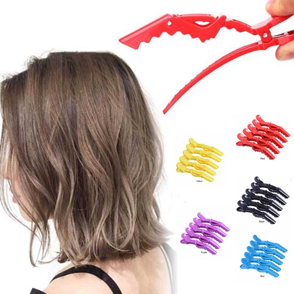 5-Pieces Matte Crocodile Hair Clips - Plastic Clip With Durable Grip and Wide Teeth for Women or Girls With Thick or Thin Hair