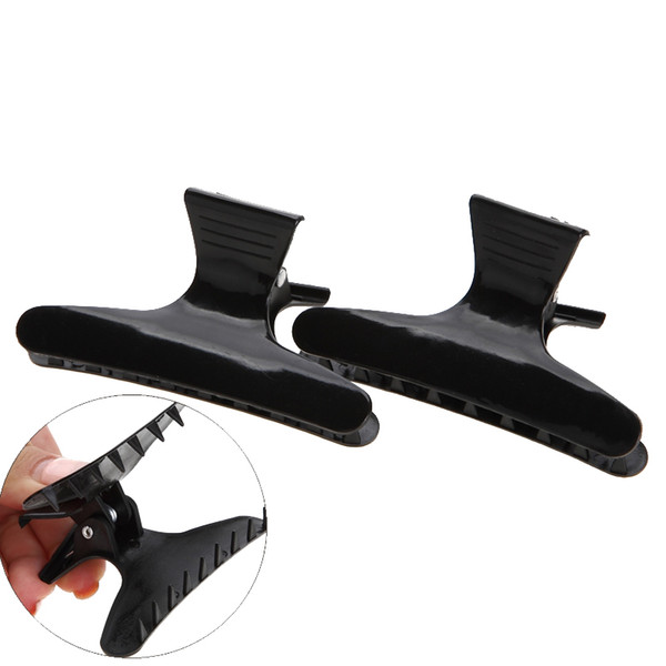 2/6 Pcs Black Butterfly Clips Clamps Section Hair Pro Salon Barber Hair Styling Tool Plastic Hairdressing Crab Hairpin Kit