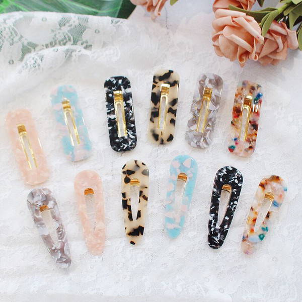 1 pcs Fashion Women Vintage Leopard Geometric Rectangle Hair Clips Barrette Hairpin Accessories Hair Clip Beauty Styling Tools