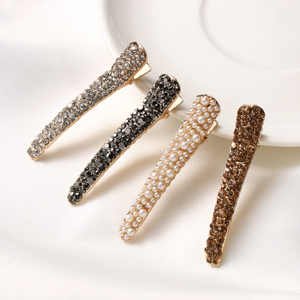 1Pcs Bling Crystal Hairpins Headwear For Women Girls Rhinestone Hair Clips Pins Barrette Styling Tools Accessories Crystal Clips