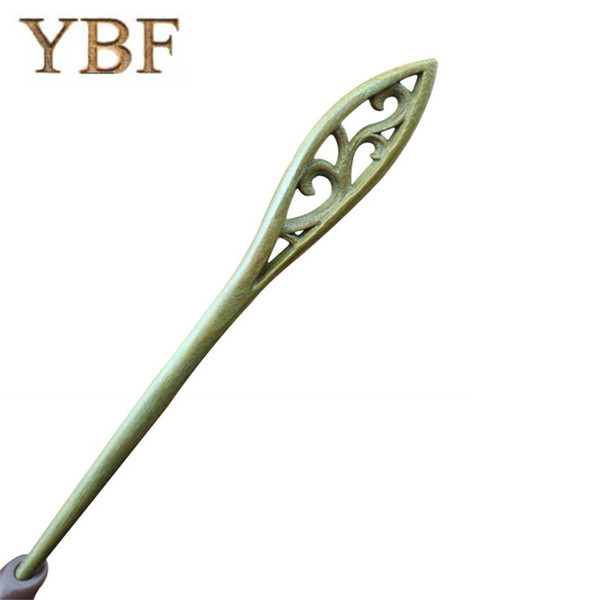 YBF Pure handmade wooden Angel Vine Green Sandalwood hairpins Hair Wear Pins Sticks fashionable South Korea Women styling tools