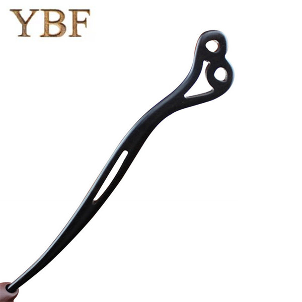 YBF Free shipping Pure handmade Gentility Hair Sticks Wood Ebony Hair Pins Hairpin Wedding Hair Accessories Bridal Hot Fashion