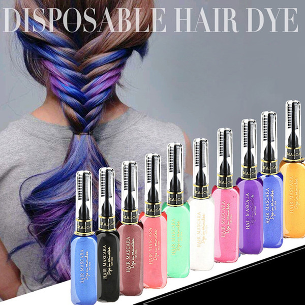 Fashion Beauty 13 Colors Hair Dye Color Temporary Non-toxic DIY Hair Color Cream Party Dye Pen Hot Sale