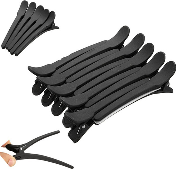 Fashion 10Pcs Professional Black Matte Hairdressing Salon Sectioning Clamps Hair Styling Clip Clips For Hair Free Shipping