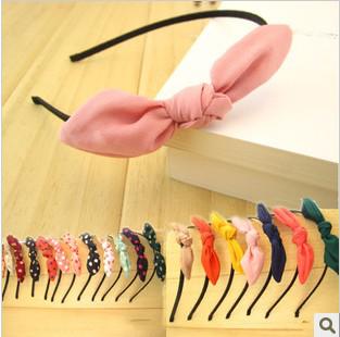 Wholesale multicolor will help to mix Rabbit ears variety wave hair vivi headband bow Bow hair bands