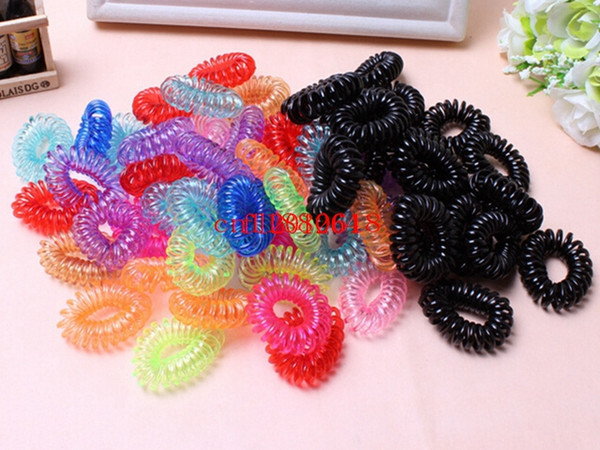 100pcs/lot Free shipping Chirldren Girls women Fashionable Telephone Line Elastic Hair Bands Hair ties hair ring accessory