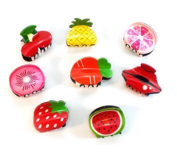 Maid Strawberry Carrots Lovely Fruit Hair Clips Mix Styles Cartoon Hair Claws Hair Care & Styling Tools Free-HA204