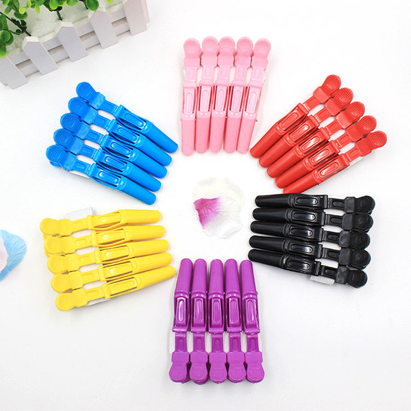 6 Color Random Hair Clips Mouth Professional Hairdressing Beak Sectioning Clips Crocodile Hairpins Salon Hair Care Styling Tools