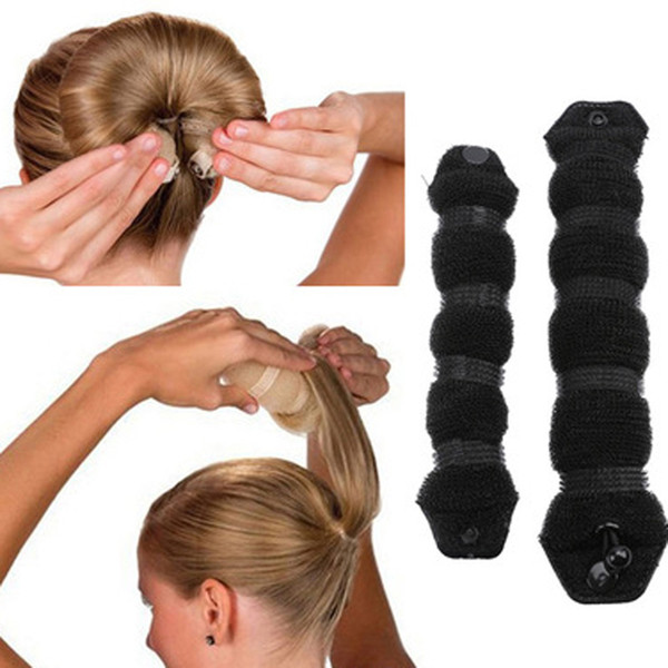 Women Bun Hair Disk Bud Head Modeling Tool Magic Buns Hair Rope 2 Color Hair Accessories