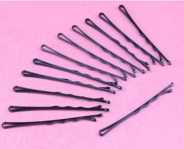 high quality cheap price fashion classical hair pins for girls hair accessories Black Metal Waved Hair Bobby Clip Bob Hair Pins HT84