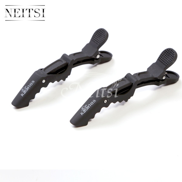 Free Shipping 10pcs/pack Cheap Black Matte Hairdressing Salon Sectioning Crocodile Hair Clips Grips Hair Accessories Hair wigs