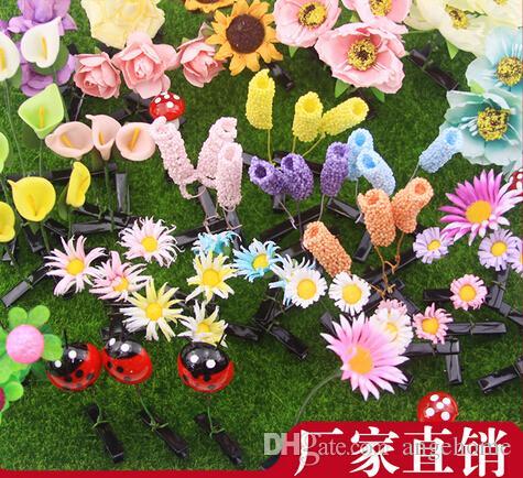 New Lovely Novelty Plants Grass Fruit Hair Clips Headwear Small Bud Antenna Hairpins Lucky Grass Bean Sprout Mushroom Party Hair Pin