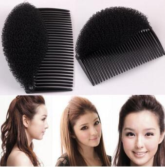 Black/Brown Auto-stick Princess Head Fluffy Hair Forks Heighten Device Sticker Combs Hair Care & Styling Tools Hair Accessories HA044