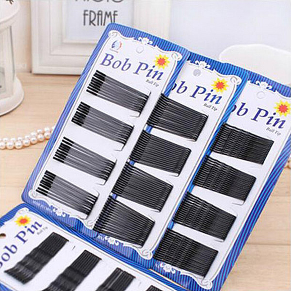 Free Shipping 60pcs/lot Black Plated Thin U Shape 4.5cm Hair Bobby Pin Black Metal Clips Barrette 2015 New arrival TOP22