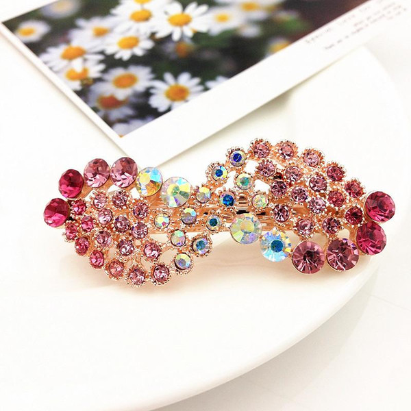 Mini Butterfly Hair accessories Crystal Flower Clamp Hair Clip 02