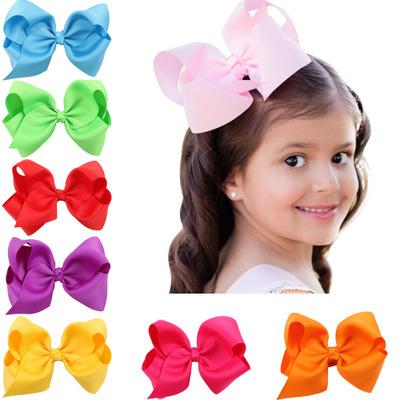 Baby 12cm Large Grosgrain Ribbon Bow Hairpin Clips Girls Large Bowknot Barrette Kids Hair Boutique Bows Children Hair Accessories