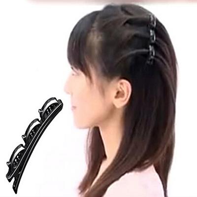 2016 New Women Double Hair Pin Clips Black Hair Clips Barrette Comb Hairpin Disk Bump Styling Tools 1Pcs