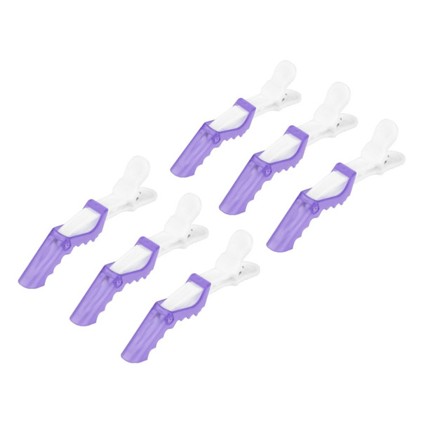 6Pcs Plastic Crocodile Hairdressing Hair Styling Sectioning Clamp Hair Clip