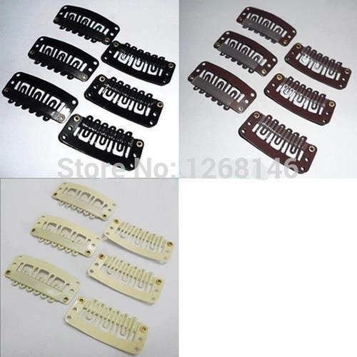 U Shape Snap Clip For Hair Extension wig weft 32mm