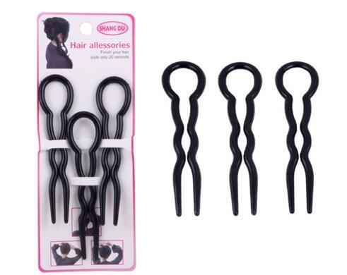 3Sets wholesale Modelling of Hairdressing Tools Dish Hair U Shape Hairpin Hairgrips 3pcs one set Accessories