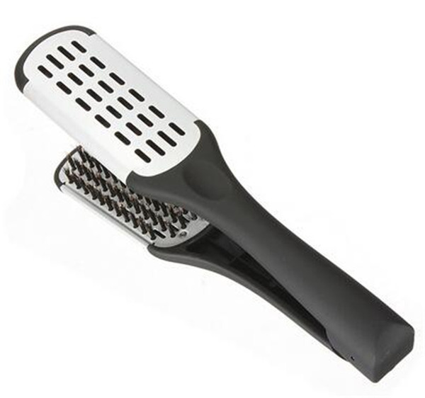 Hot Sale Hair Clips Hairdressing Ceramic Straightening Comb Double Sided Brush Clamp Natural Fibres Styling Tools