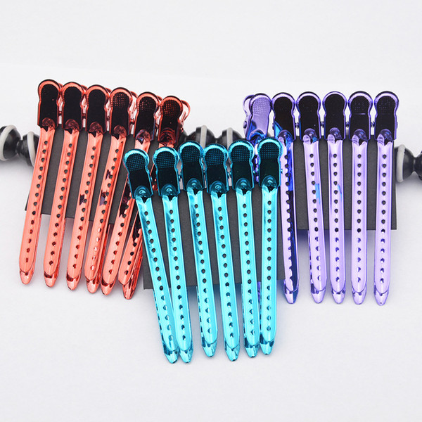 12 Pcs/set Color stainless steel hair salon hair clip hair care beauty duckbuck clip folder with box