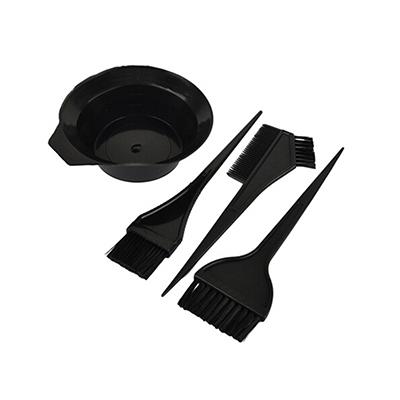 4 Pcs Hairdressing Brushes Bowl Combo Salon Hair Color Kit Dye Hair Tint Tool Set