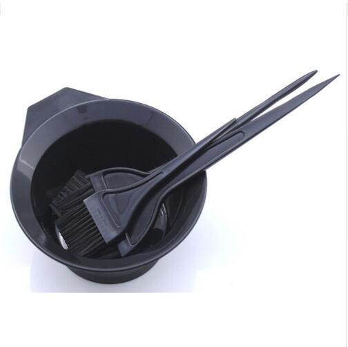 2019 New fashion Hair Color Mixing Bowls with 3 brushes 4pcs Plastic Hair Tools Hair Dye Styling Accessories