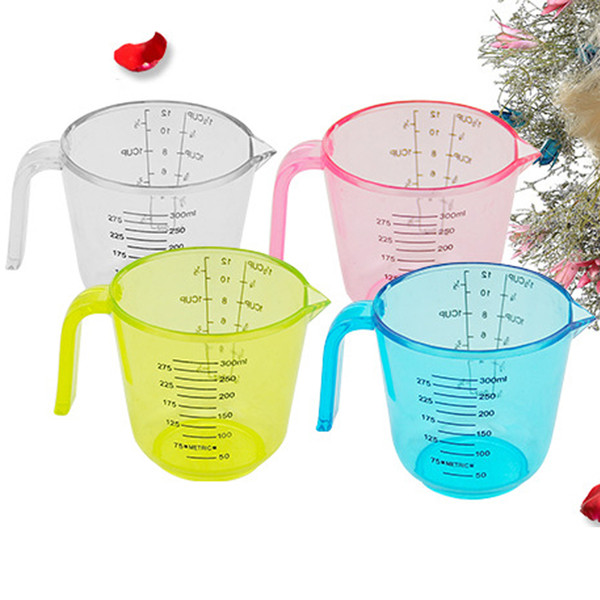 1pcs 300ml Plastic Measuring Cups Hair Tint Mixing Color Liquid Bowls With Graduated/Oz Scale Beauty Salon Hairdressing Tools