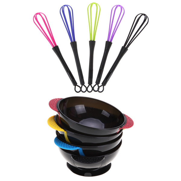 Hair Dyeing Bowl + Mixing Paint Stirrer Pro Salon Hair Coloring Dye Mixer Tint Bowls Stirrer Blender Styling Tool