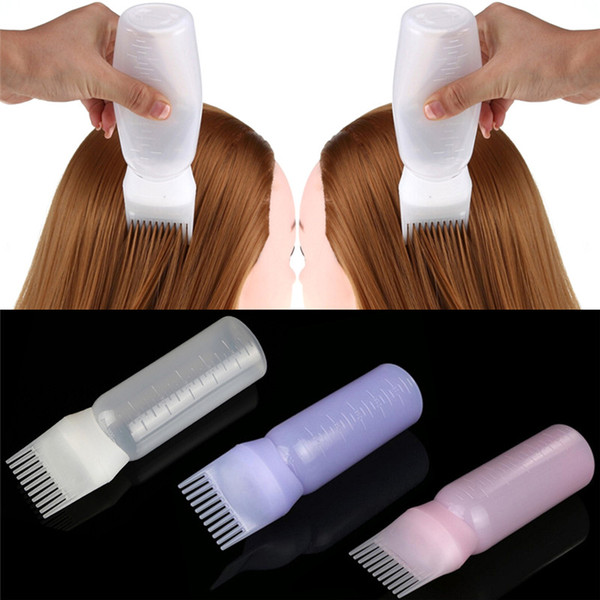 Dyeing Shampoo Bottle Oil Comb 60MLApplicator Brush Dispensing Salon Dyeing Bottles Coloring Styling Tools