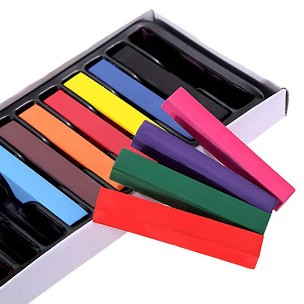 Disposable 12 Color Short Hair Dye Pen Gradient Color Dyed Hair Chalk Hair Stick Hairdressing Tools