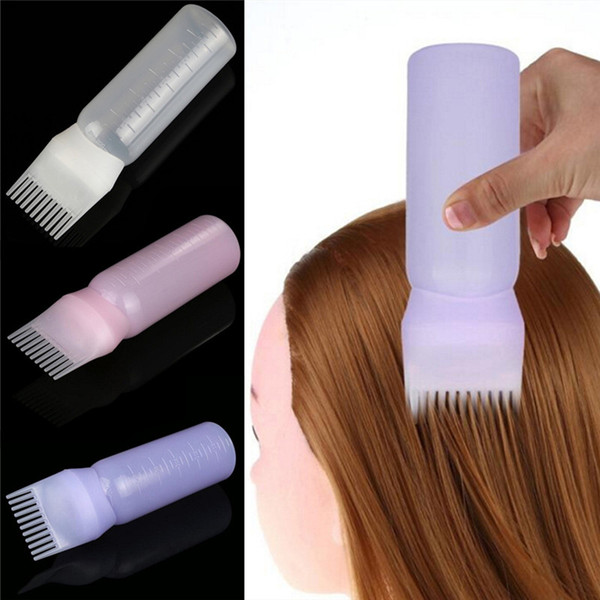 1 Pcs Professional Colouring Comb EmptyBottle With Applicator Brush Dispensing Salon Coloring Styling Tool