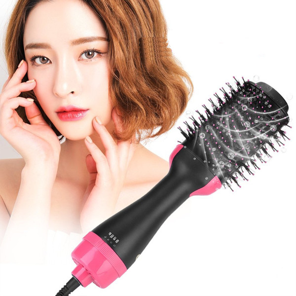 Professional One Step Hair Dryer brush volumizer 2 in 1 straightener and curler Hot Air Curling iron Rotating Rollers Comb